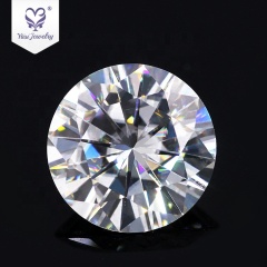 0.2carat 3.5mm round brilliant cut jewelry fancy colored heat treatment white moissanite