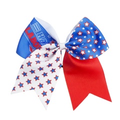 Wholesale elasict hair tie free goddess printed 8 inch bow children hair accessories soft elastic hair tie