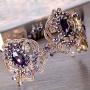 Handmade exquisite queen amethyst crystal wedding bridal tiara crown Handmade exquisite queen amethyst crystal wedding bridal tiara crown