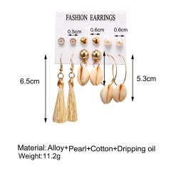 2020 wholesale summer fashion jewelry girls shell earrings sets for women