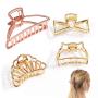 Korean girls rectangle shape hollow out style metal hair claw clip for women Korean girls rectangle shape hollow out style metal hair claw clip for women
