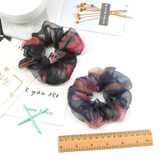 New Simples Fashion Hair Accessories Flower Elastic Large Laces Hair Scrunchies