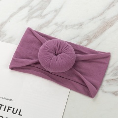 Newborn Baby Girls hair accessories Plain Elastic Wide babi Bow Headband for baby