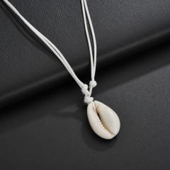 Hot sale jewelry for women chain design pendant simple conch clam shell necklace