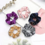 2020 Custom Women Hair Accessories Elastic Plain Color Velvet Hair Scrunchies