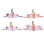 Unicorn hair accessories 3d flower lace crown glitter bling headbands