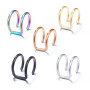 2020 amazon ins Fashion C cross shape body Cheap clip on earrings non piercing ear cuff earrings loop gold