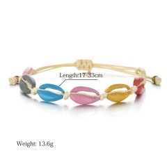 Customized wholesale zircon jewelry colorful sea shell women necklace sets and bracelet