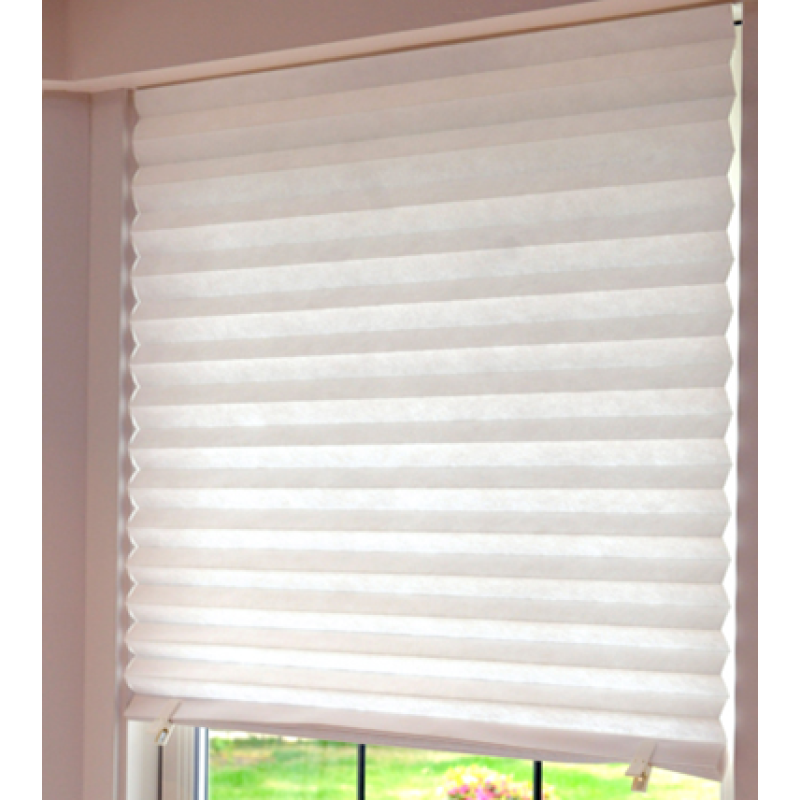 custom pleated temporary paper window shade structures
