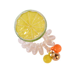 Hot sale amazon cute fruit transparent elastic telephone wire hair tie Hot sale amazon cute fruit transparent elastic telephone wire hair tie