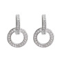 fashion custom wholesale women ladi jewelry gift silver circle zircon 925 earring