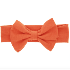 Amazon hot sale 8 color newborn baby kids bows hairbands for girls hair accessories