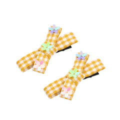 Amazon Top Seller Candy Color Felt Fabric Metal Bow Hair Clip for Girls Kids