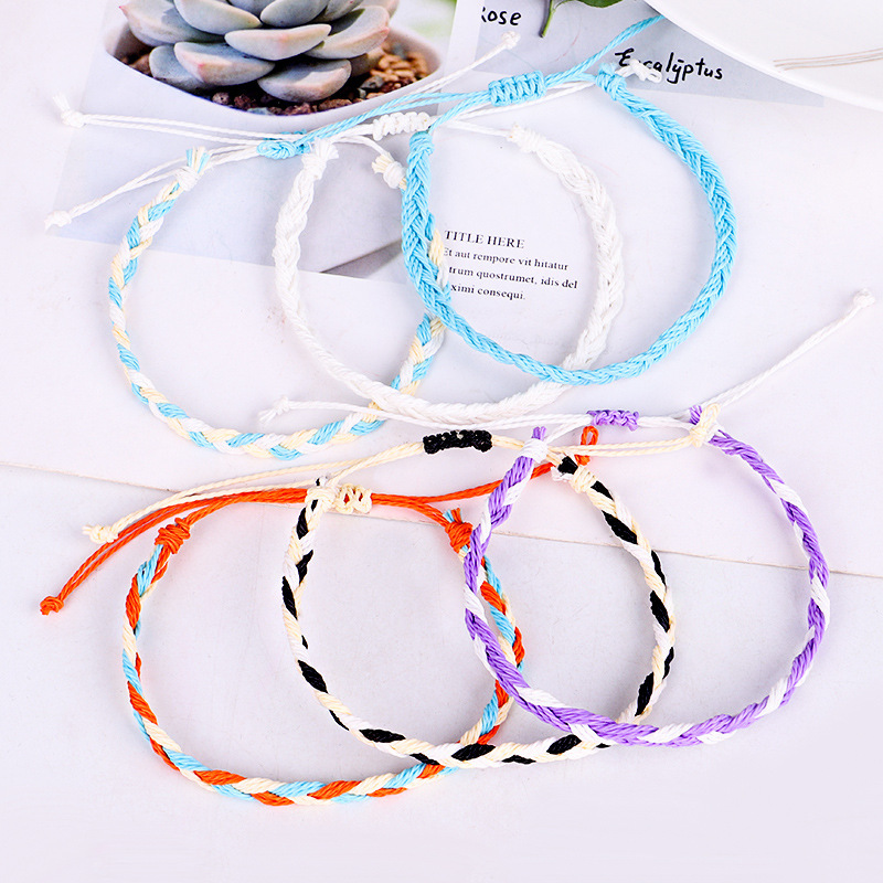 Fashion New Arrival Colorful Handmade Women Twist Braid Woven Adjustable Bracelets Fashion New Arrival Colorful Handmade Women Twist Braid Woven Adjustable Bracelets