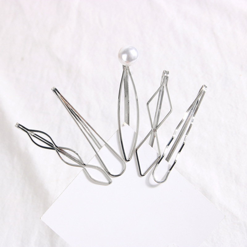 Women Simple Irregular wedding Metal Hair Accessories pear Hair Barrettes Women Simple Irregular wedding Metal Hair Accessories pear Hair Barrettes