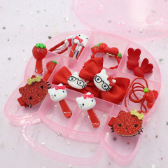 Hot baby girls hello kitty hair band barrettes hair accessories gift box