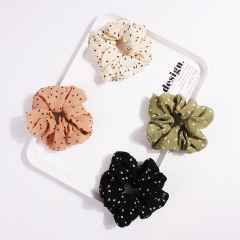 Ins Super Chic Korean Custom Dot Multicolored Chiffon Hair Scrunchies for Girls