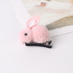 Korean simple rabbit shape kids rope cute display stand bunny hairpin
