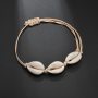 2019 Fancy jewelry nautical rope bracelet women seashell leather anklet for women