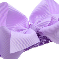 Amazon bulk sale13 style pure color grid bow knot hair band for baby kids hair accessories