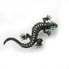 INS amazon korean latest luxury fashion vintage girls rhinestone crystal animal lizard brooches for women lady INS amazon korean latest luxury fashion vintage girls rhinestone crystal animal lizard brooches for women lady