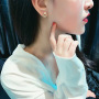 Round zircon S925 silver needle crystal alloy new design opal stud earring Round zircon S925 silver needle crystal alloy new design opal stud earring