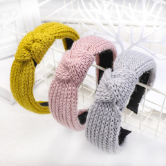Wholesale Winter Fashion New Hair Accessories Knitting Fabric Knotted hairbands for women headband