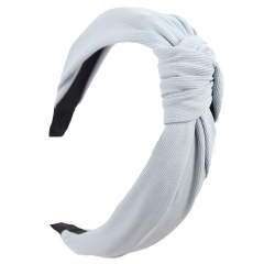 Women Hair Accessories Headwear Solid Bow Soft Knotted Headband Hairband