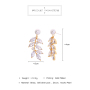 2019 Princess leaf style 925 silver and diamond for women for party earings 2019 Princess leaf style 925 silver and diamond for women for party earings