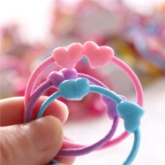 Children's base double beads wholesale elasic hair tie bulk hair accessories black elastic hair ties