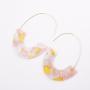 INS Bohemian Chandelier Charm Earrings Dangle Round Circle disc Acrylic drop Earring