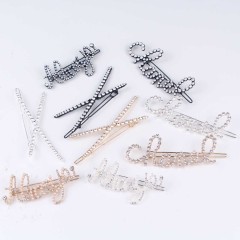 custom letter girl women word rhinestone crystal bling name hair clips