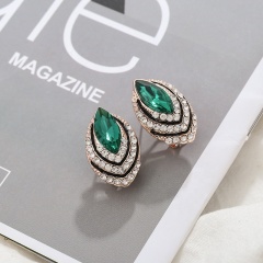 Fashion earrings 2020 women's multicolor bling  rhinestone hoop earrings crystal