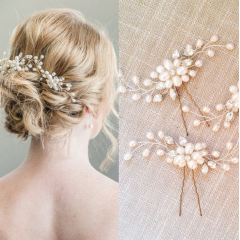 Wholesale handmade women hair styling tools gold pearl crystal wedding bridal accessories hair pin Wholesale handmade women hair styling tools gold pearl crystal wedding bridal accessories hair pin