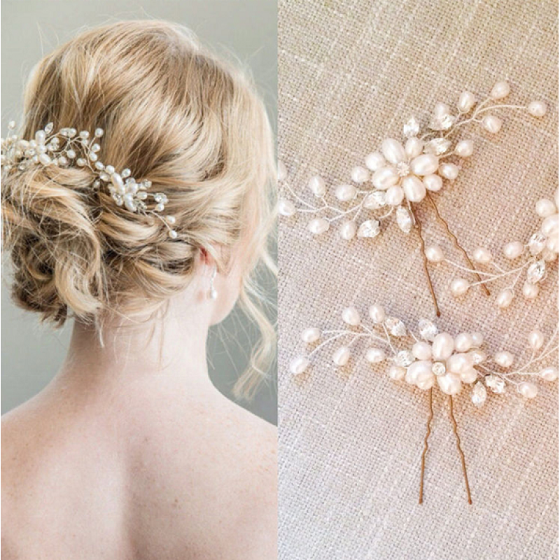 Wholesale handmade women hair styling tools gold pearl crystal wedding bridal accessories hair pin Wholesale handmade women hair styling tools gold pearl crystal wedding bridal accessories hair pin