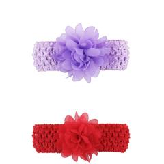 Colorful winter knitted baby accessories 3d flower hair band headbands