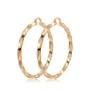Wholesale vintga square tube 18k gold plated twisted women circle hoop earrings Wholesale vintga square tube 18k gold plated twisted women circle hoop earrings