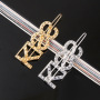 NO SLIP Ins custom girls rhinestone letter alphabet hair clips for women NO SLIP Ins custom girls rhinestone letter alphabet hair clips for women