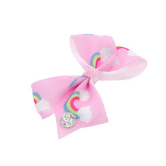 2020 Amazon INS Hot Jojo Siwa 5-inch Printing Ribbon Bow Hair Clip Jojo Bows