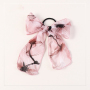 wholesale custom elastic printed flower ribbon bow hair ties for girls