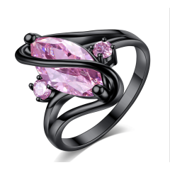 Fashion jewelry women accessories pink blue diamonds engagement rings