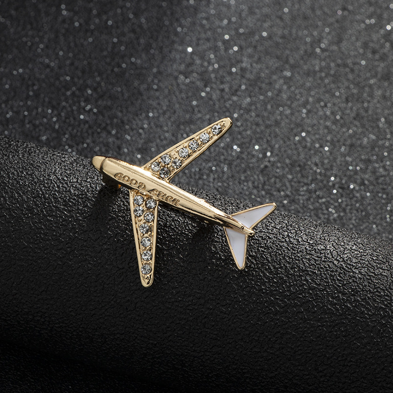 new INS amazon korean fashion wholesale bulk rhinestone plan shirt suit brooches in bulk