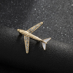 new INS amazon korean fashion wholesale bulk rhinestone plan shirt suit brooches in bulk