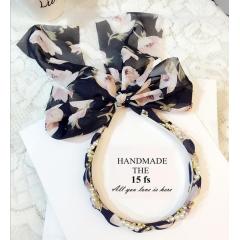 Print strip Cloth Wrapped Bowknot wedding headwear hair Accessories women