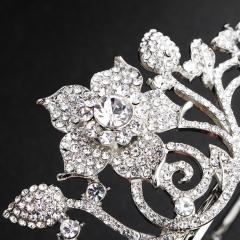 Luxury Alloy Water Lead Handmade  Wedding Bridal Crystal Headpiece Tiara Crowns