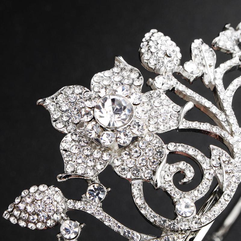 Luxury Alloy Water Lead Handmade  Wedding Bridal Crystal Headpiece Tiara Crowns