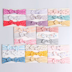 3pcs indian flower headbands children's bow cotton fabric hair band