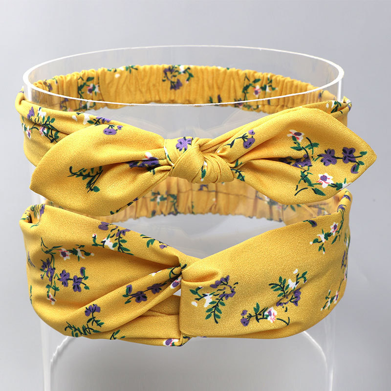 2pcs Rabbit ear mommy and me elastic fabric flowers hair band headbands 2pcs Rabbit ear mommy and me elastic fabric flowers hair band headbands
