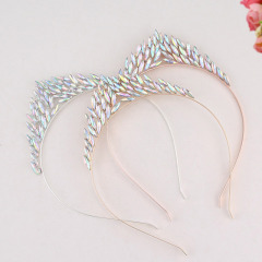 2020 Hot Fashion Victoria Retro Handmade Pearl rhinestone Headband Women Colorful Hairband