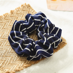 New simple ins fashion women Hair accessories stripe girls scrunchies hair ties